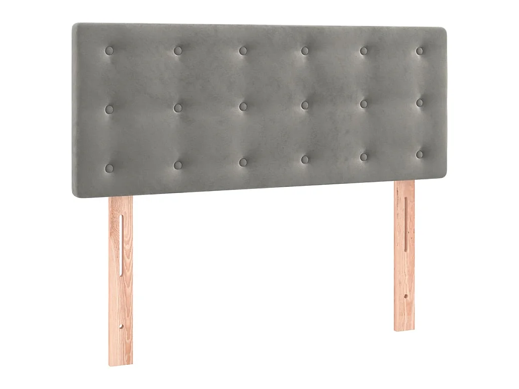Sommier à lattes de lit avec matelas et LED Gris clair 90x190cm