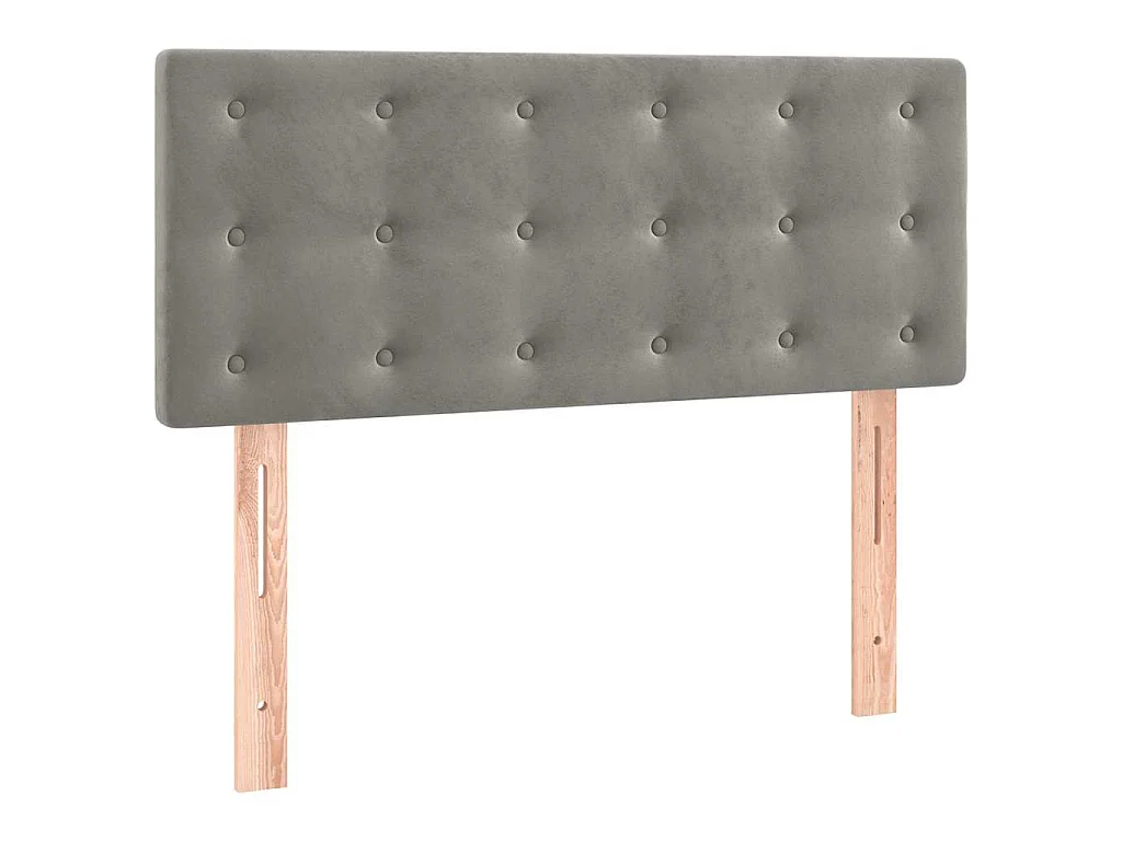 Sommier à lattes de lit avec matelas et LED Gris clair 90x190cm