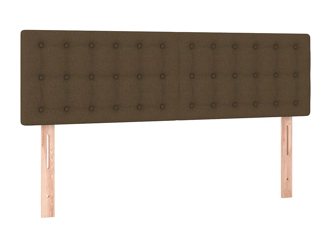 Boxspringbett mit Matratze & LED Dunkelbraun 140x200 cm Stoff