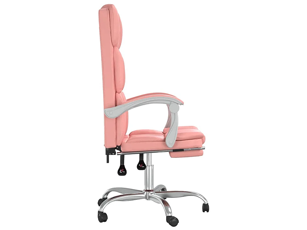 Fauteuil inclinable de bureau Rose Similicuir