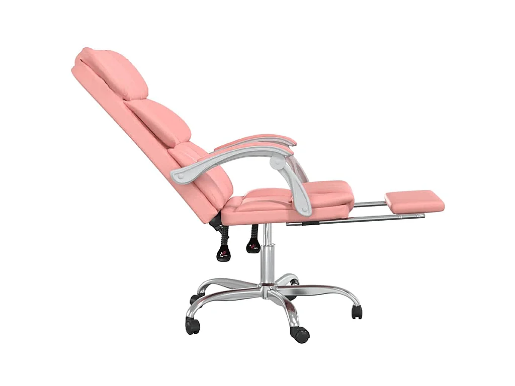 Fauteuil inclinable de bureau Rose Similicuir