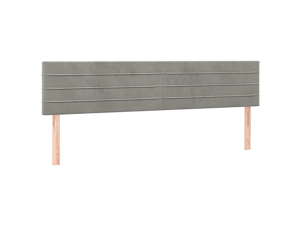 Boxspring met matras en LED fluweel lichtgrijs 160x200 cm
