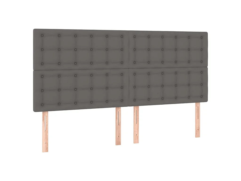 Sommier à lattes de lit avec matelas et LED Gris 160x200 cm