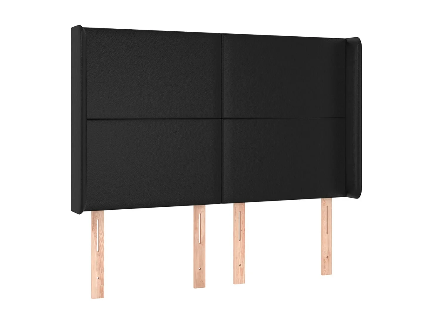 Sommier à lattes de lit matelas LED Noir 140x190cm Similicuir