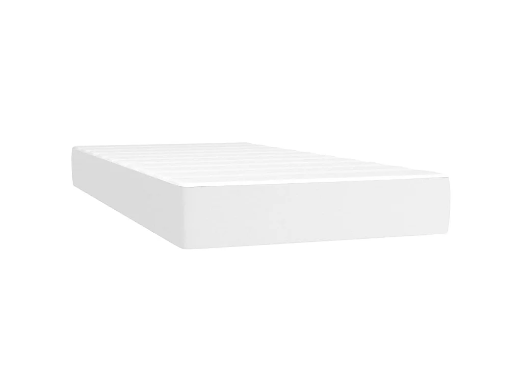 Sommier à lattes de lit avec matelas et LED Blanc 90x200cm