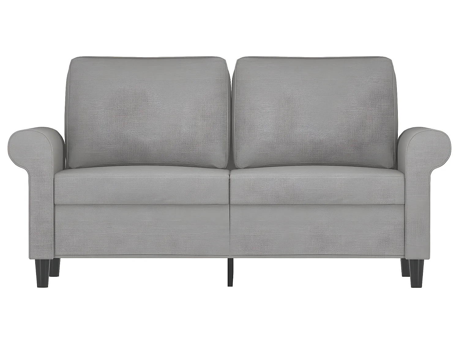 Canapé à 2 places Gris clair 120 cm Tissu