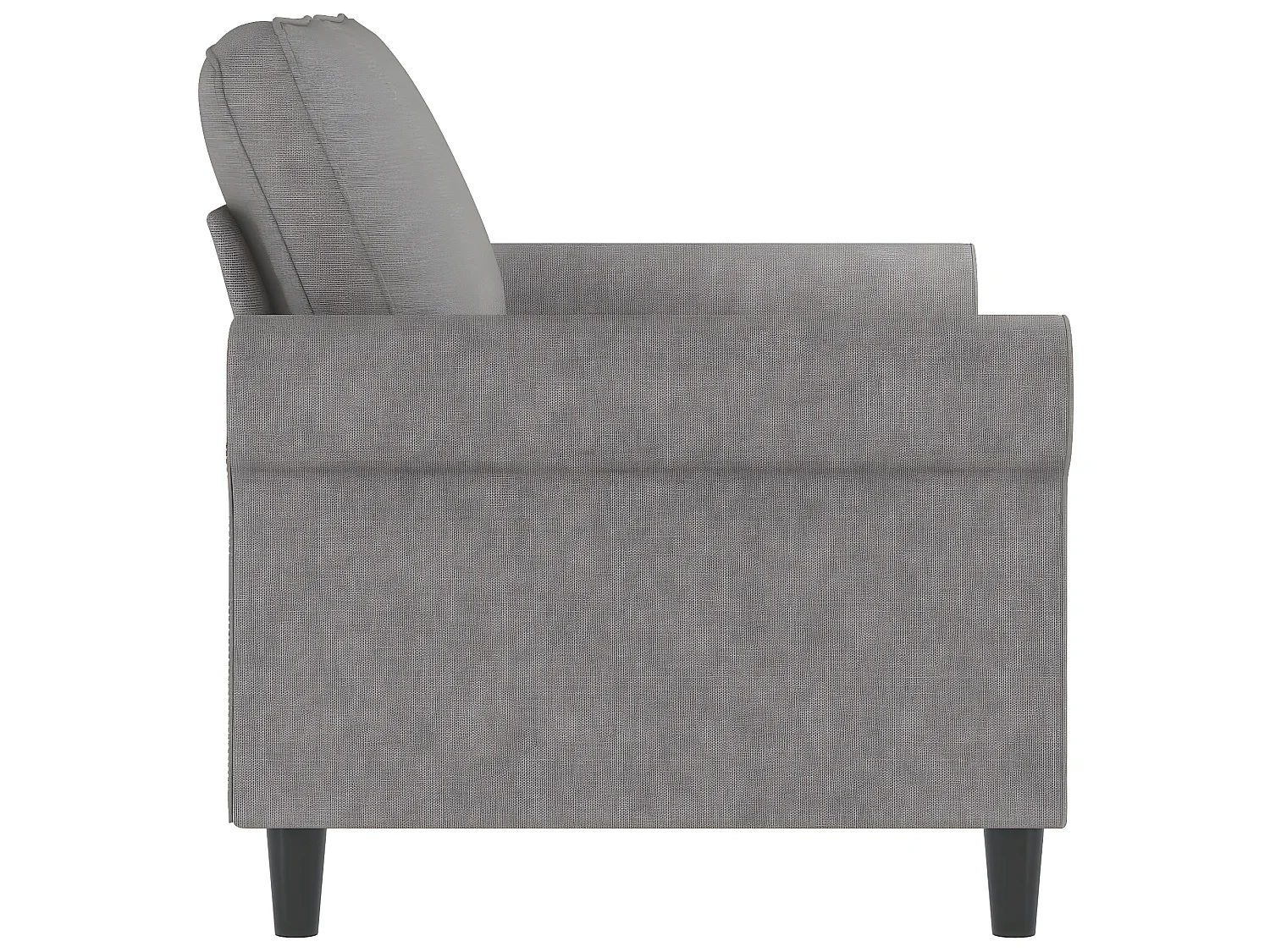 Canapé à 2 places Gris clair 120 cm Tissu