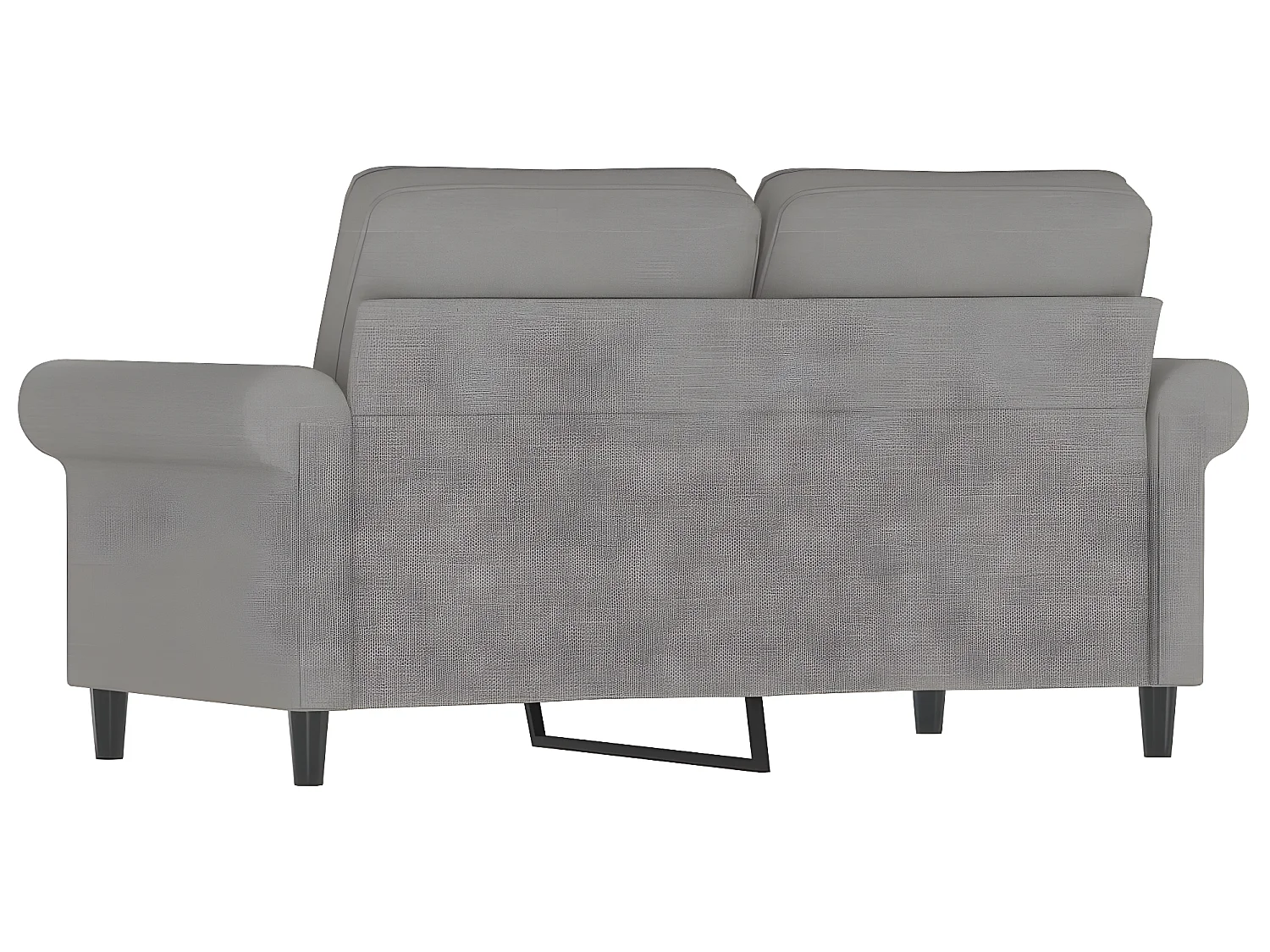 Canapé à 2 places Gris clair 120 cm Tissu