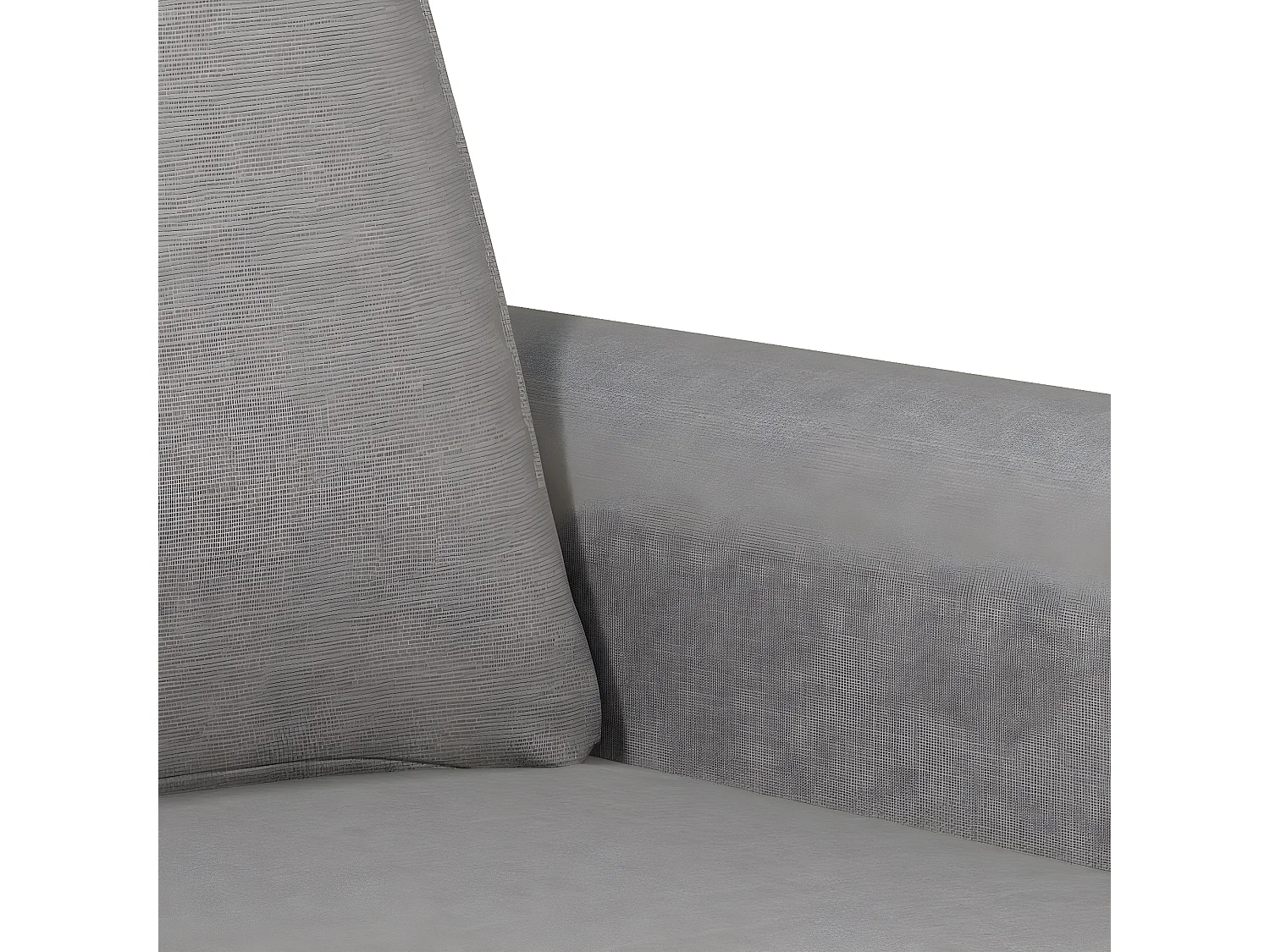 Canapé à 2 places Gris clair 120 cm Tissu