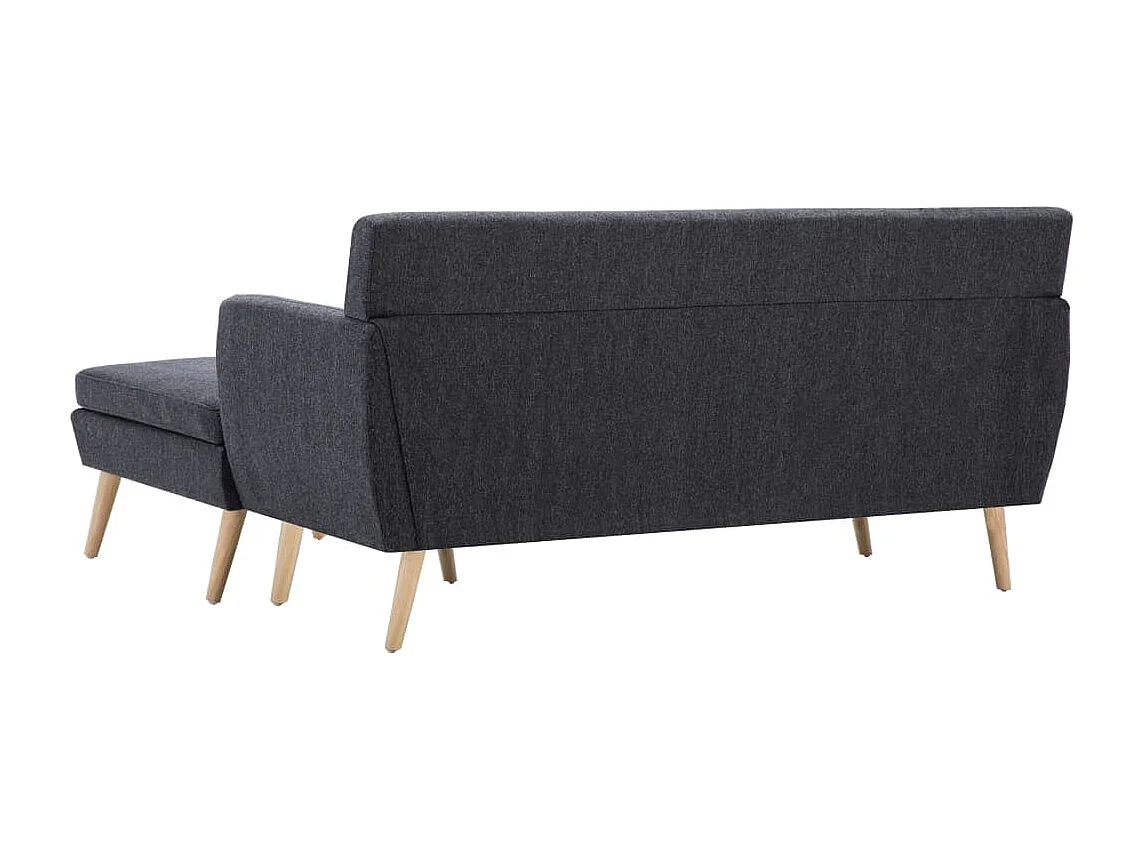 Canapé d'angle revêtement en tissu 171,5x138x81,5 cm gris foncé