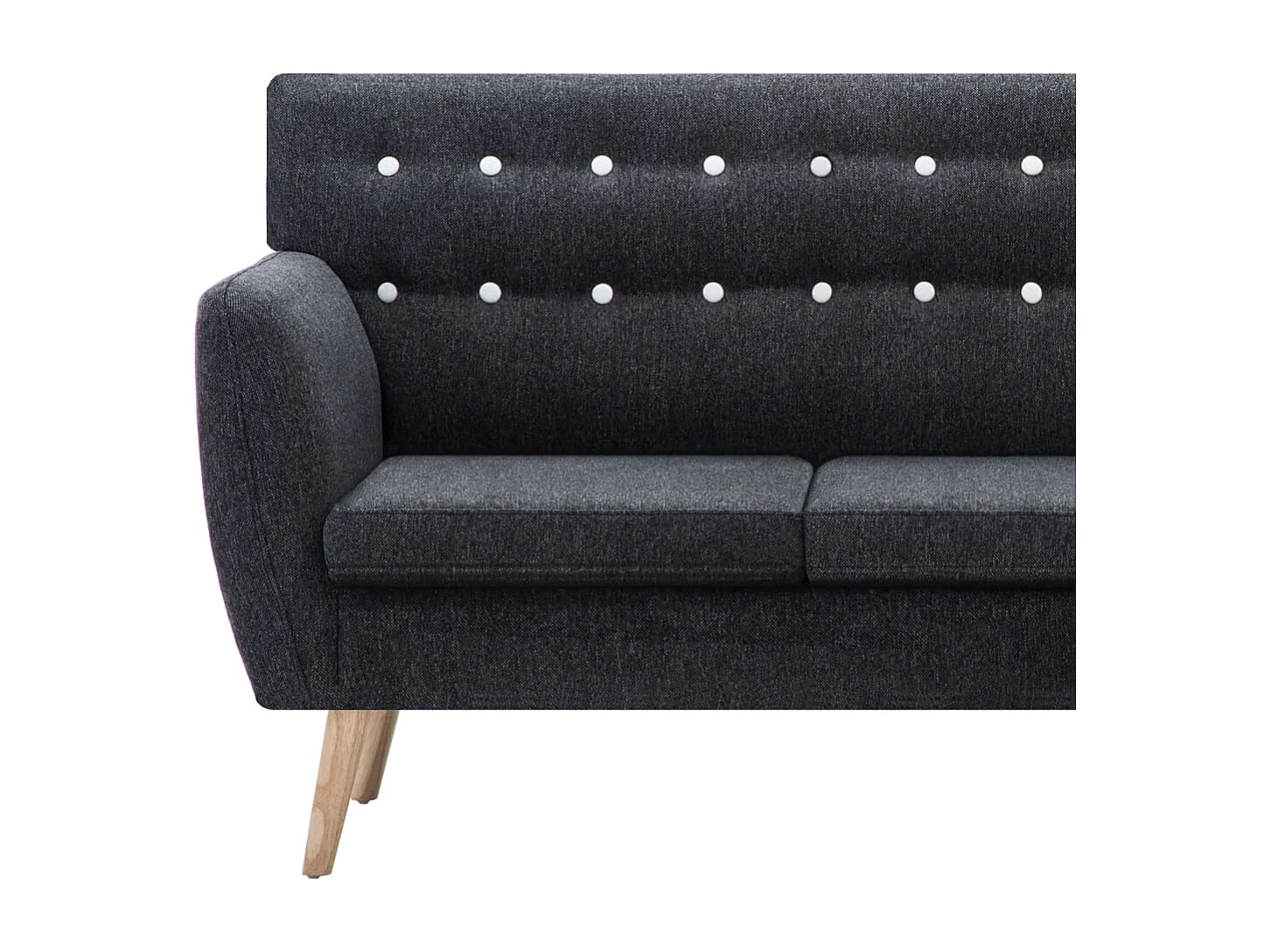 Canapé d'angle revêtement en tissu 171,5x138x81,5 cm gris foncé