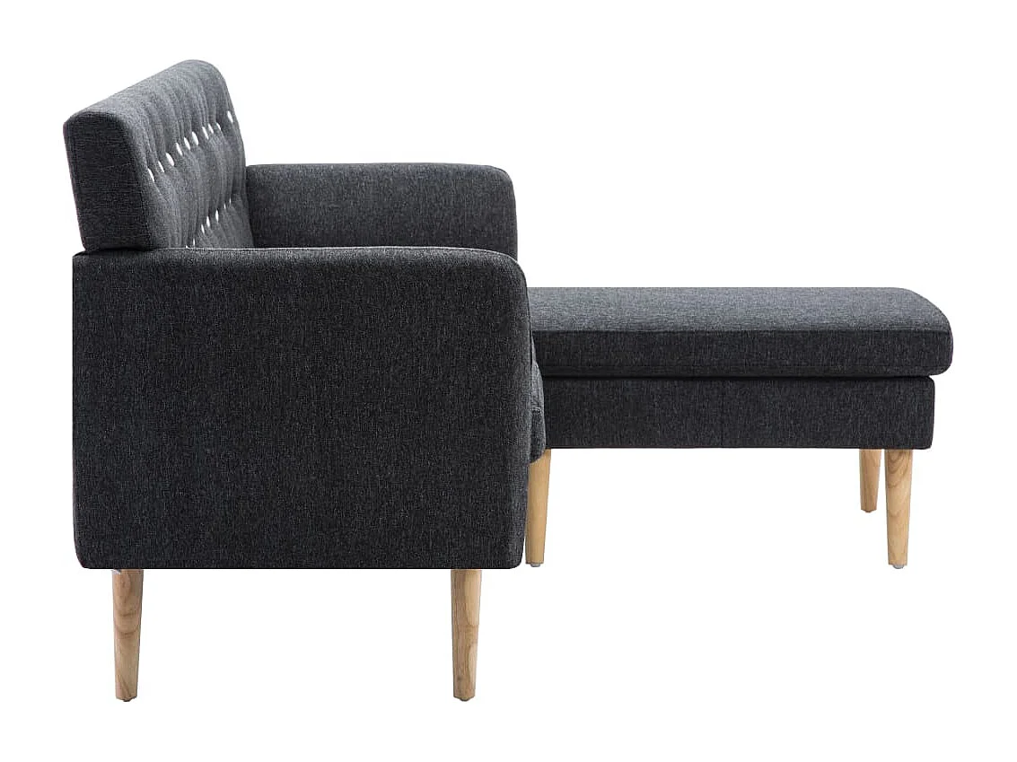 Canapé d'angle revêtement en tissu 171,5x138x81,5 cm gris foncé