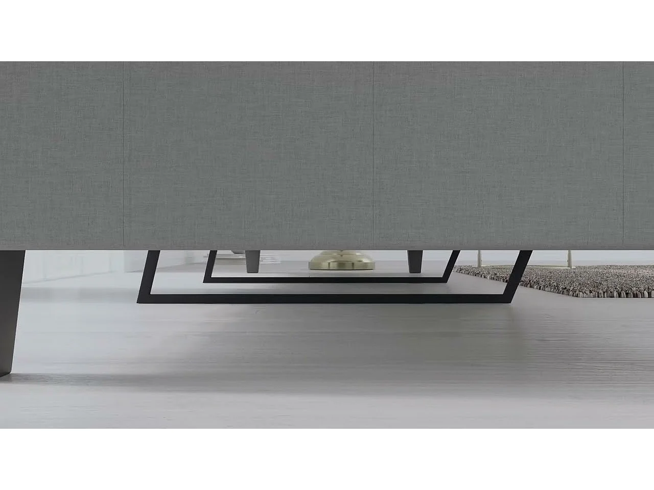 Canapé à 3 places Gris clair 180 cm Tissu