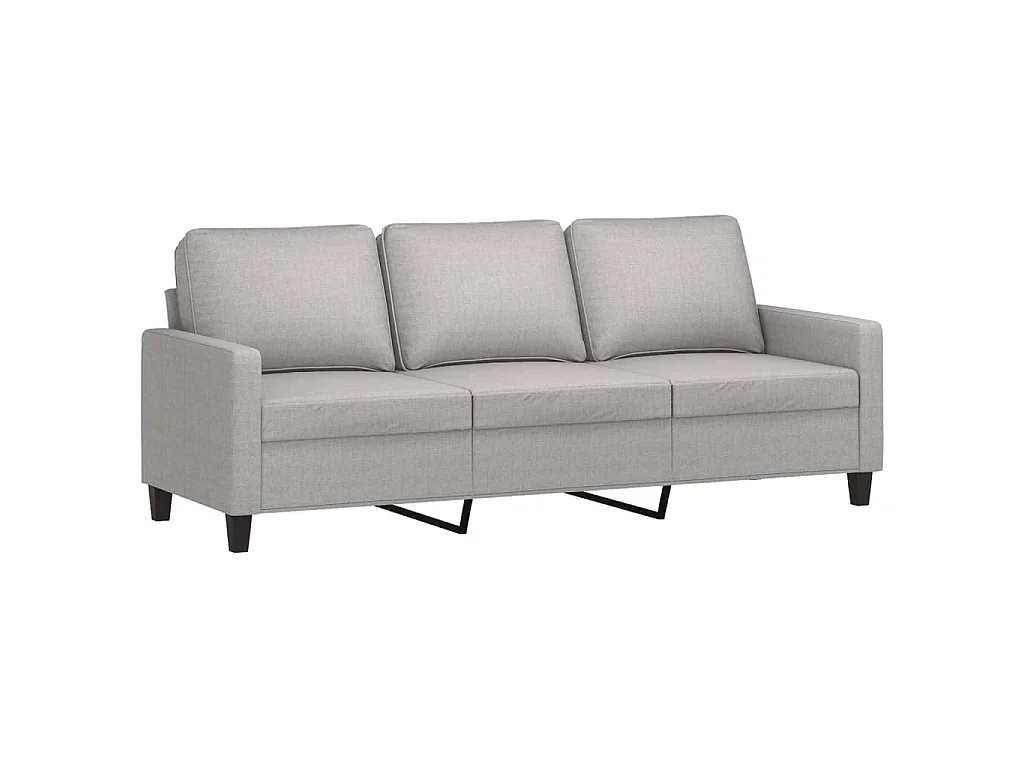 Canapé à 3 places Gris clair 180 cm Tissu