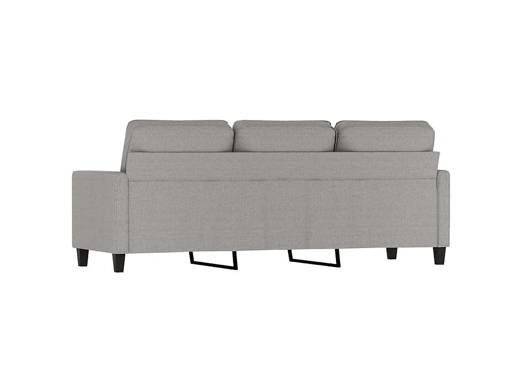 Canapé à 3 places Gris clair 180 cm Tissu