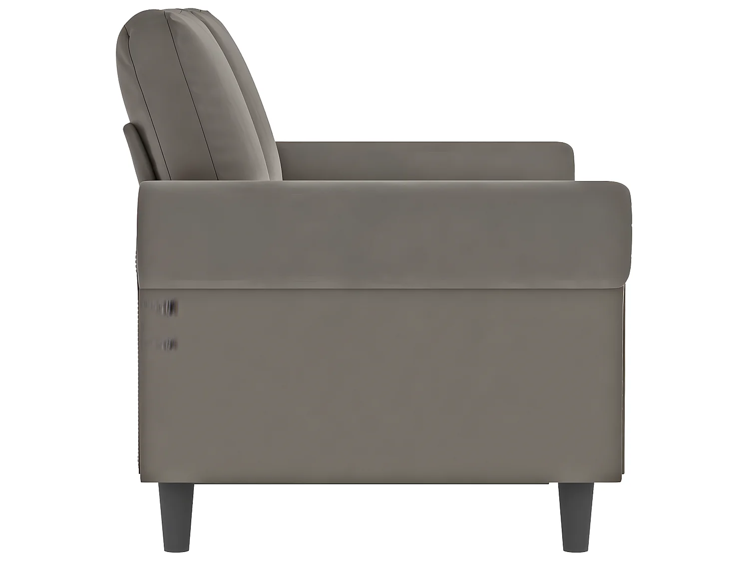 Canapé à 2 places Gris clair 120 cm Velours