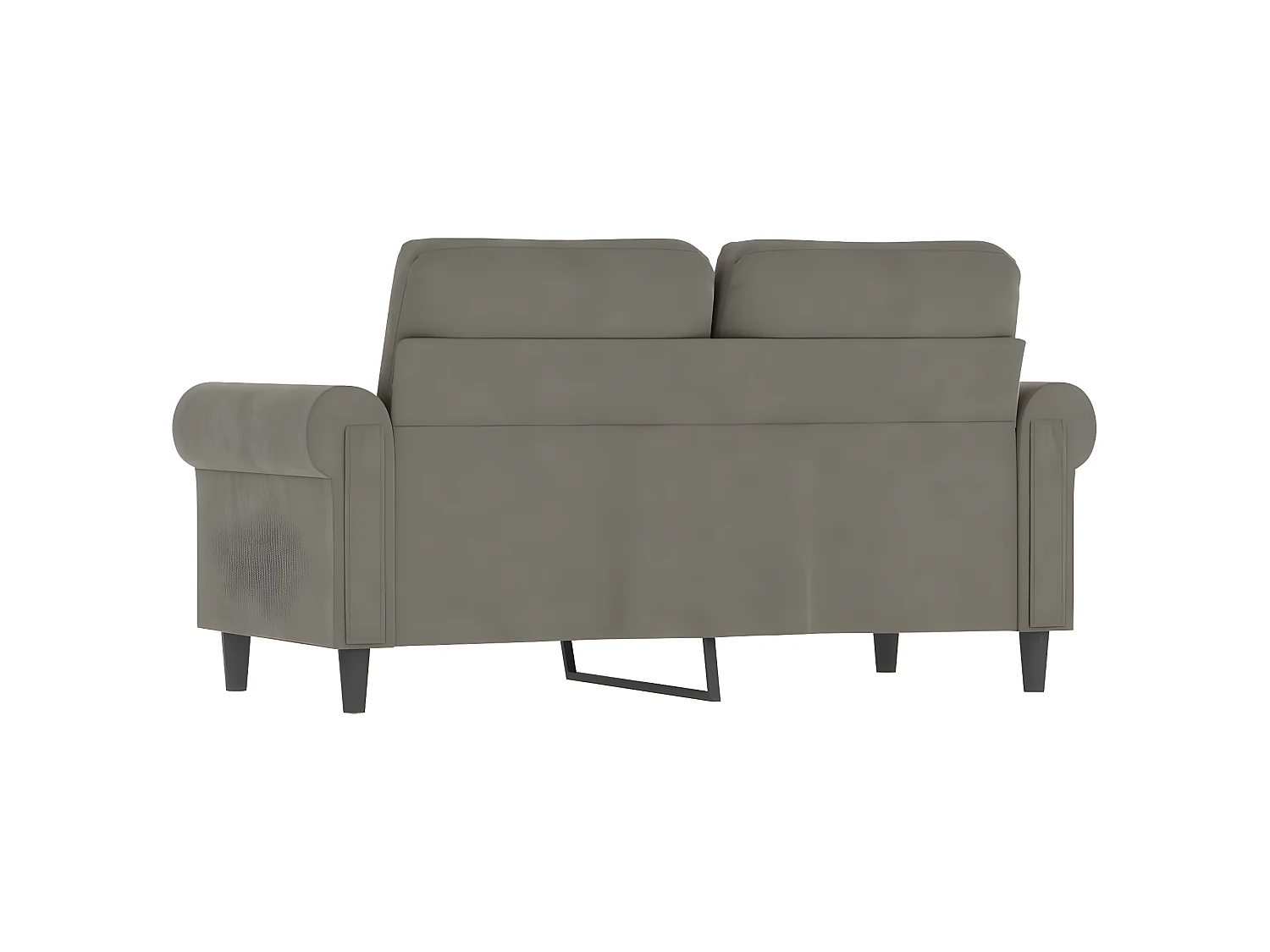 Canapé à 2 places Gris clair 120 cm Velours