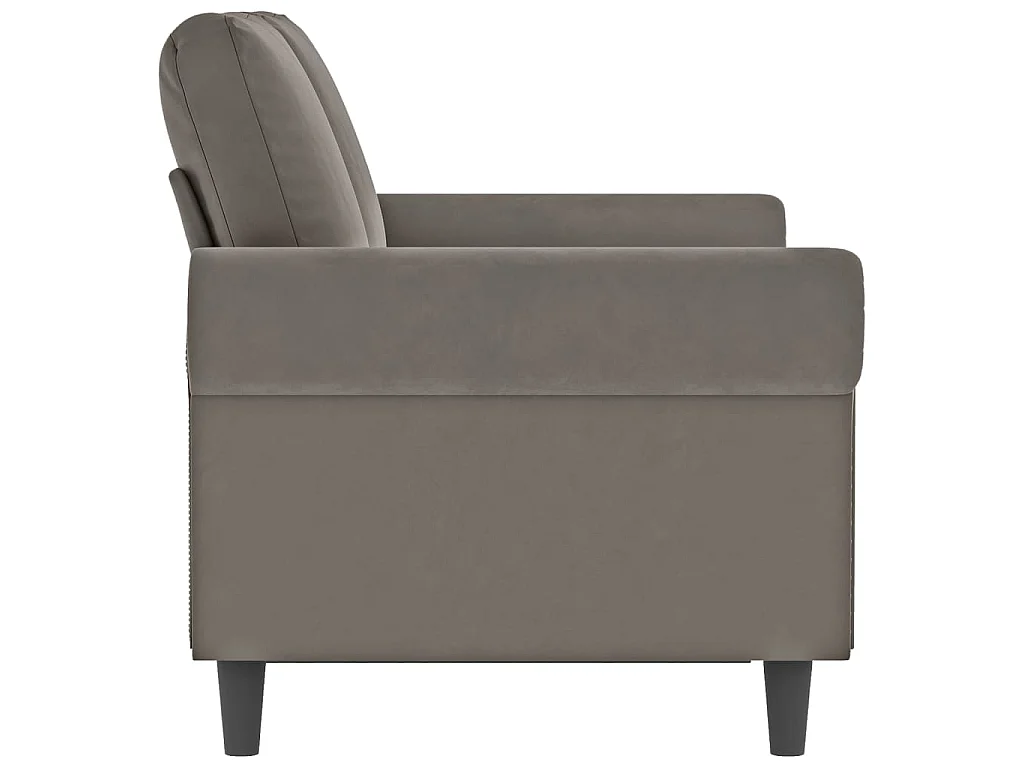 Divano a 2 Posti Grigio Chiaro 120 cm in Velluto