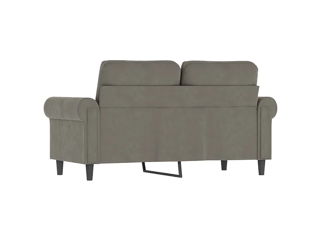 Divano a 2 Posti Grigio Chiaro 120 cm in Velluto