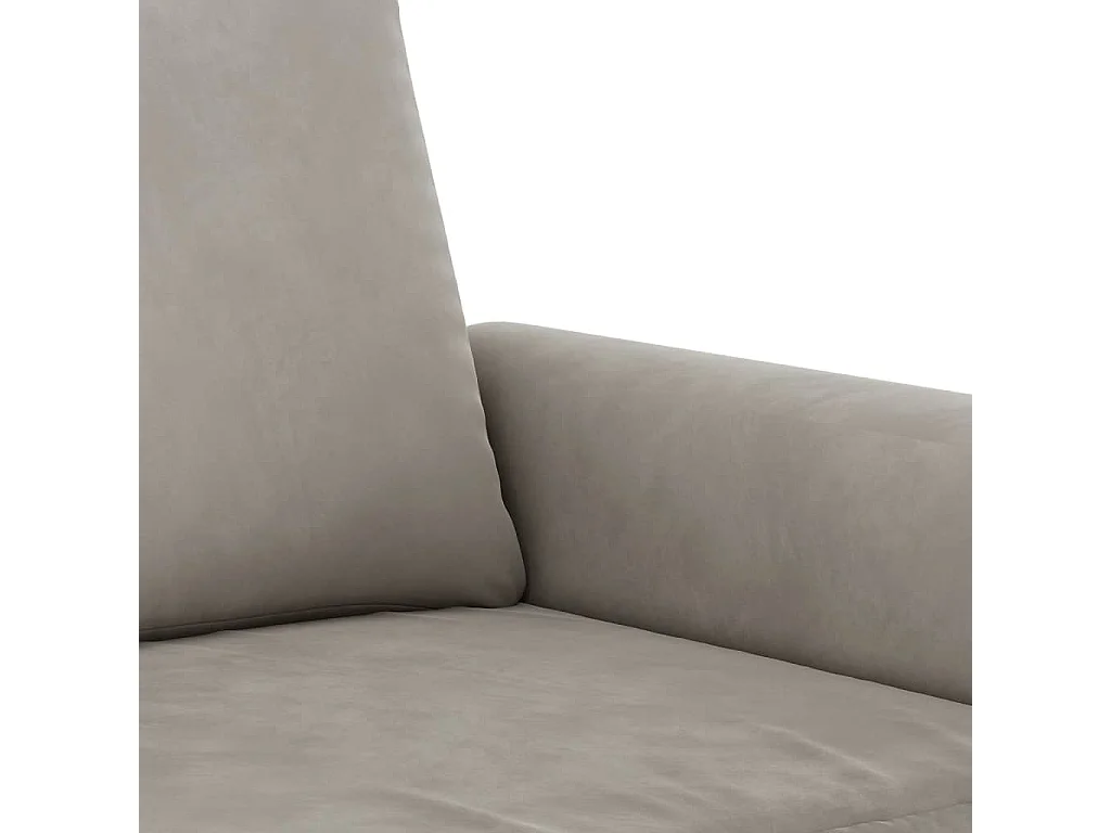 Divano a 2 Posti Grigio Chiaro 120 cm in Velluto