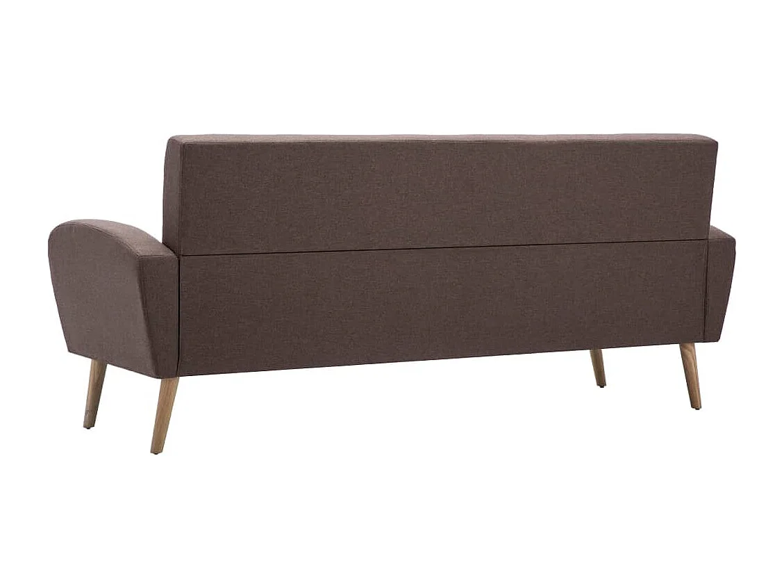 Canapé à 3 places Tissu Marron
