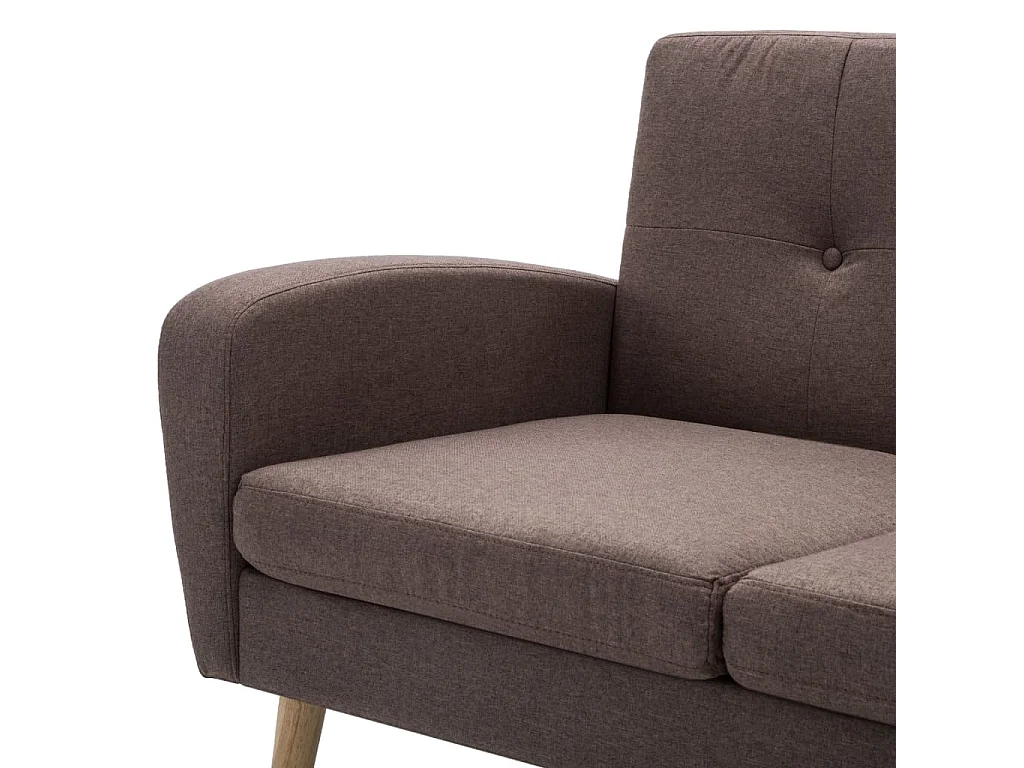 Canapé à 3 places Tissu Marron