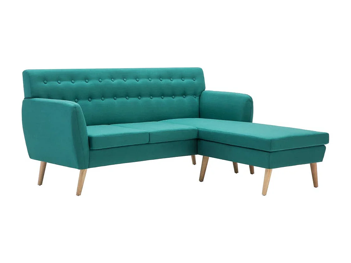 Canapé d'angle revêtement en tissu 171,5x138x81,5 cm vert