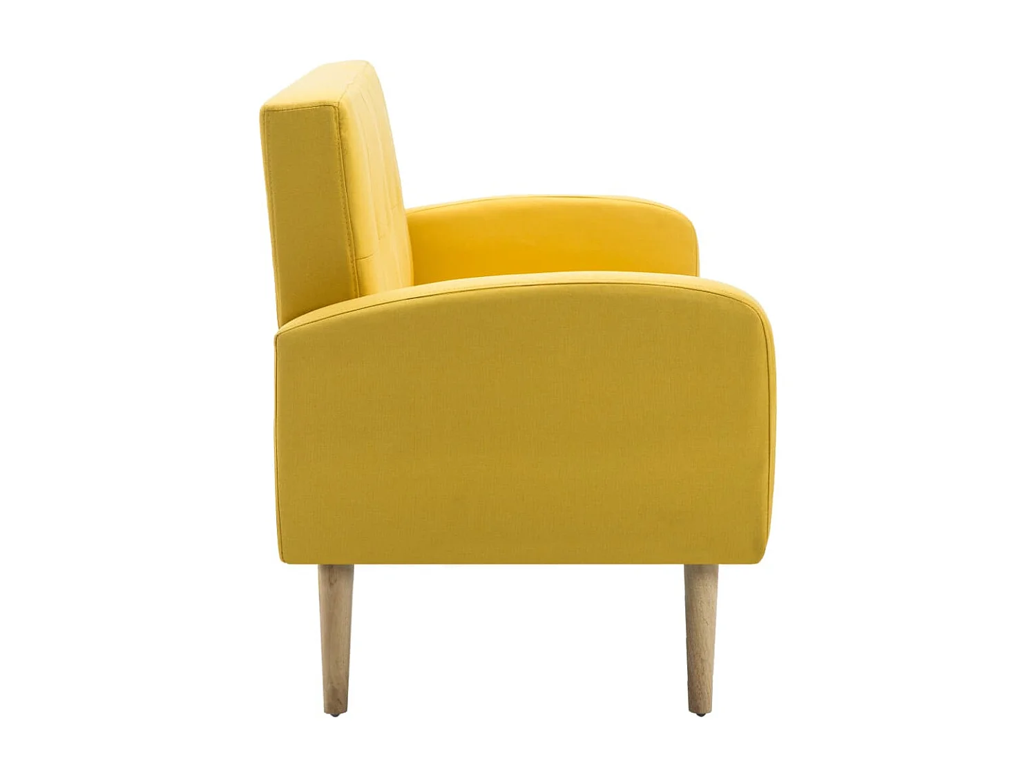 Canapé à 3 places Tissu Jaune