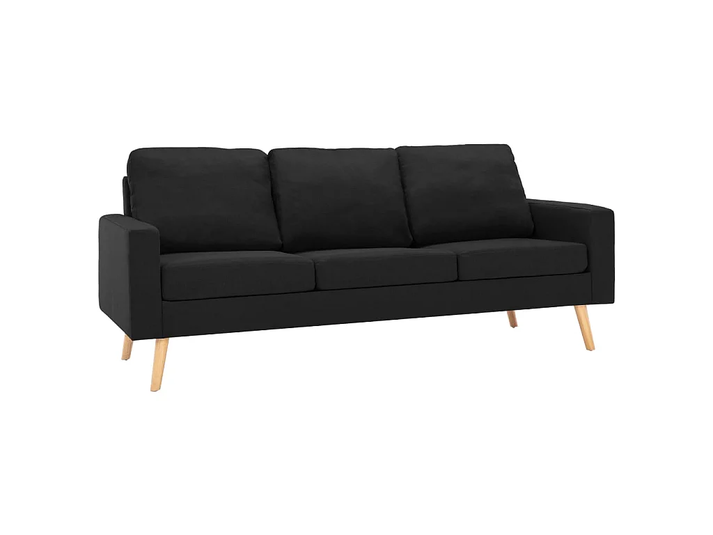 3-Sitzer-Sofa Schwarz Stoff
