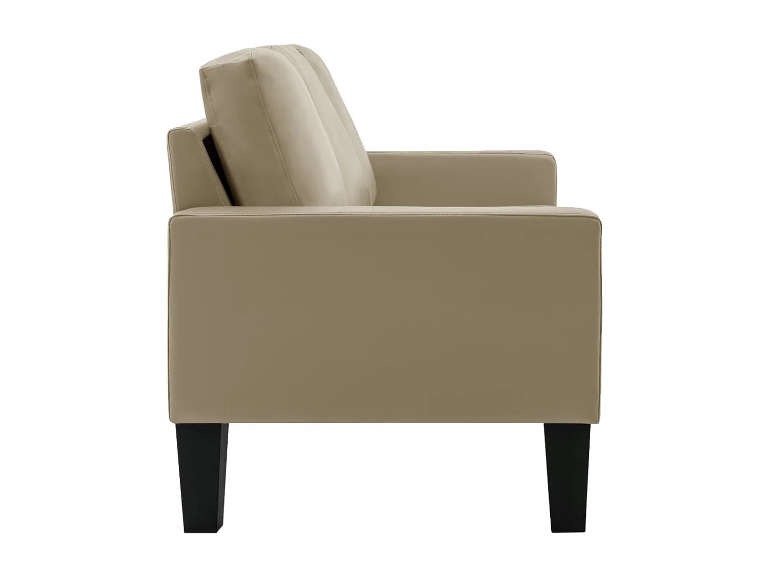 Sofá de 3 plazas cuero sintético color capuchino