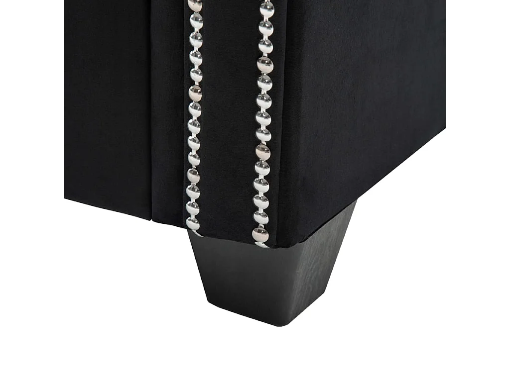 Chesterfield Sofa 2-Sitzer Samtbezug 146 x 75 x 72 cm Schwarz