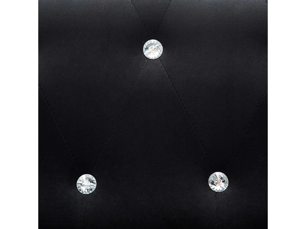 Chesterfield Sofa 2-Sitzer Samtbezug 146 x 75 x 72 cm Schwarz