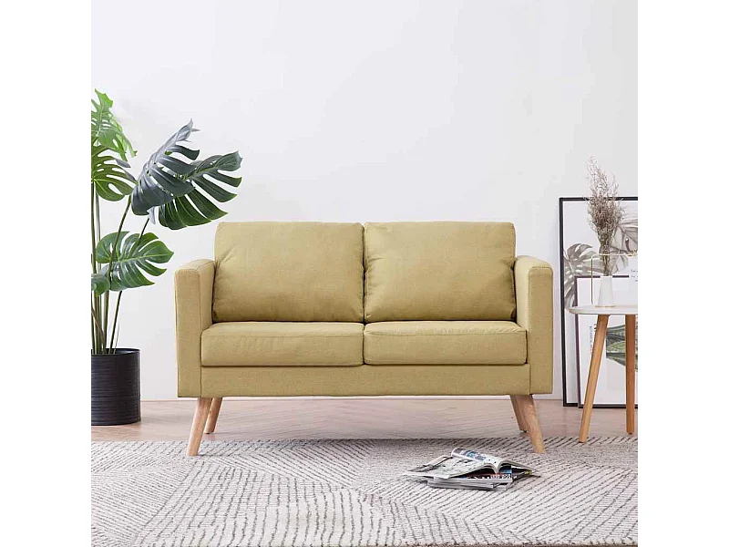 2-Sitzer-Sofa Stoff Grün