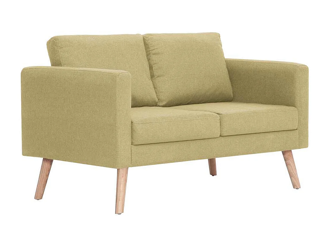 Canapé à 2 places tissu vert