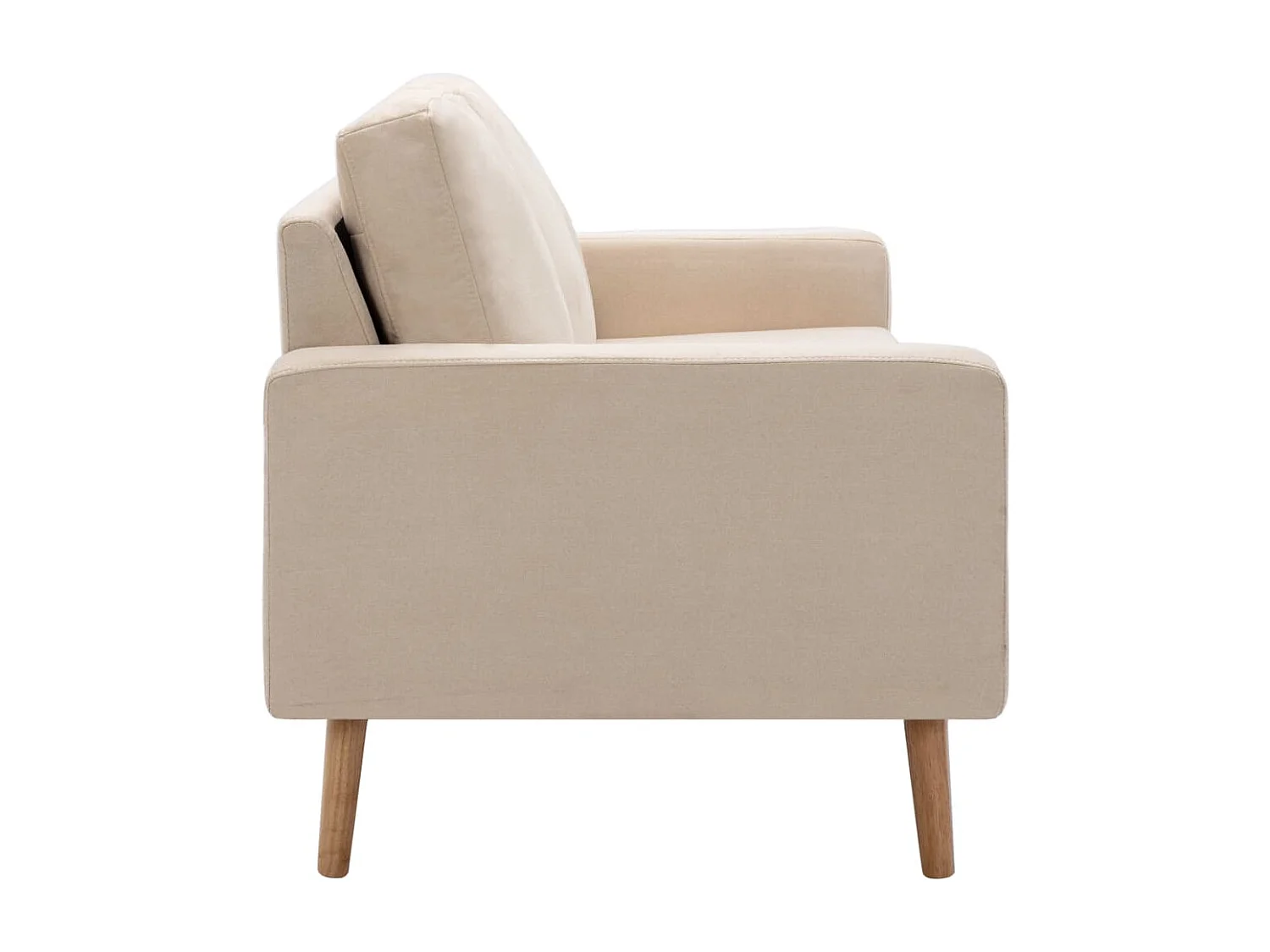 Sofá de 3 lugares tecido cor creme