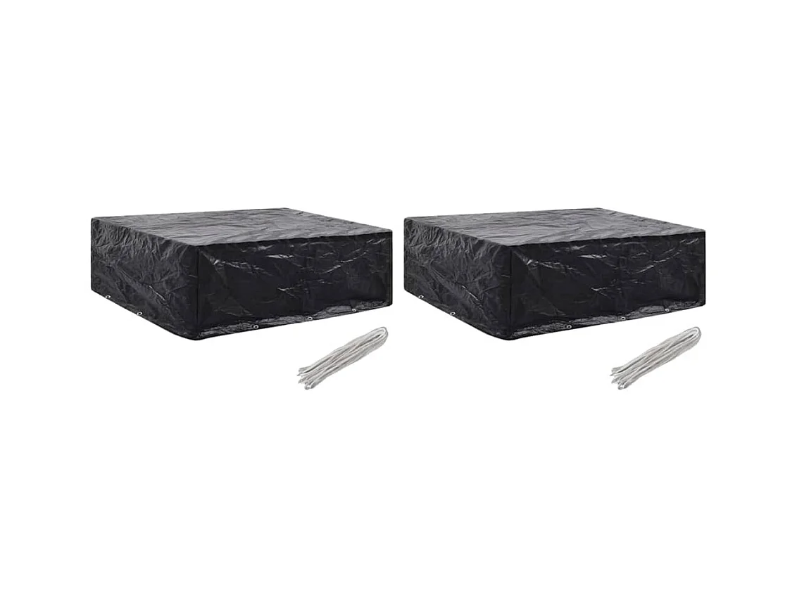 Housses de salon de jardin 2 pcs 8 œillets 250x210x90 cm
