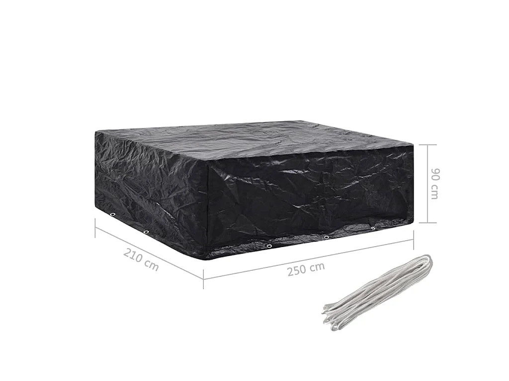 Tuinmeubelhoezen 2 st 8 ogen 250x210x90 cm