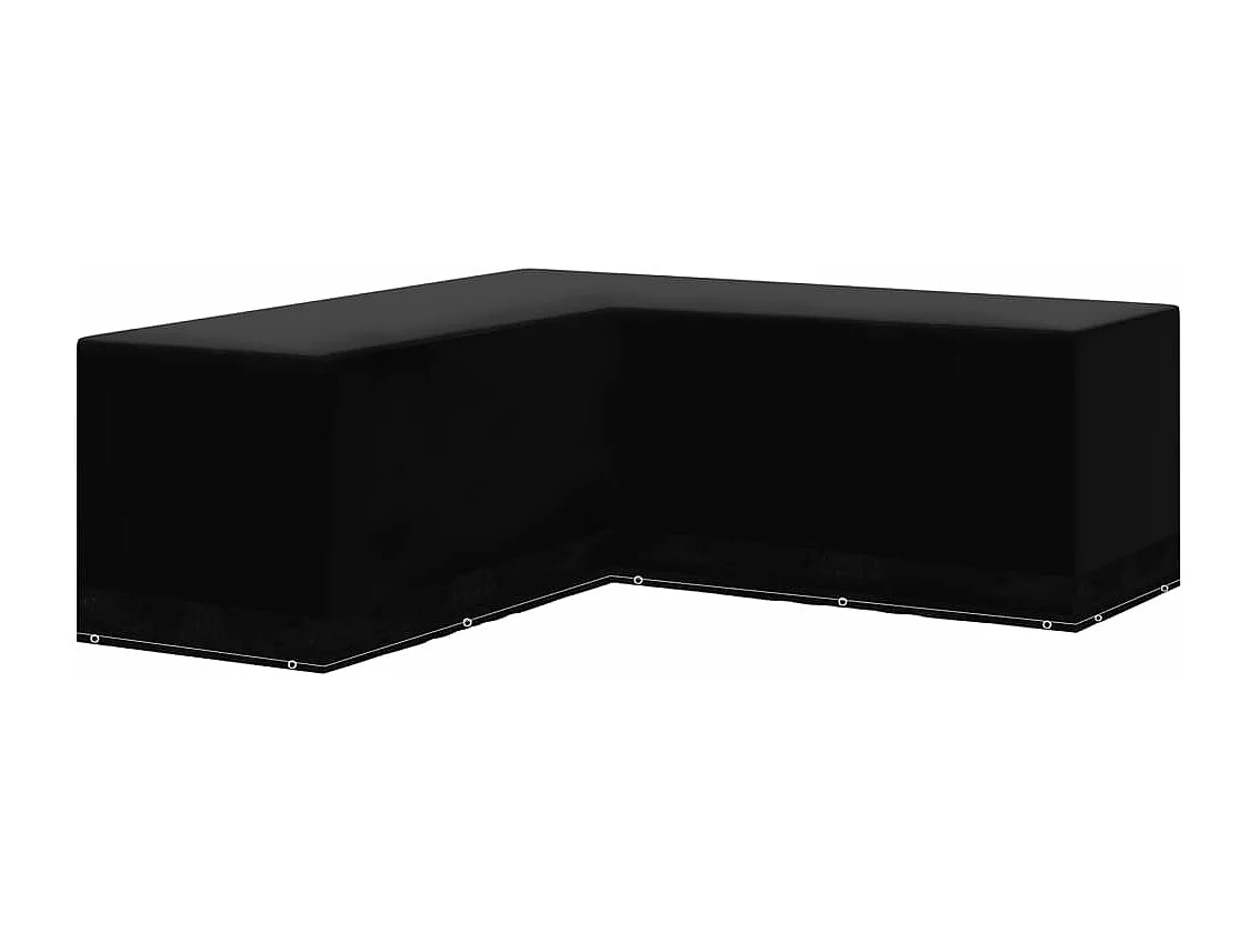 Cubierta de muebles de jardín forma L 12 ojales 250x250x90 cm
