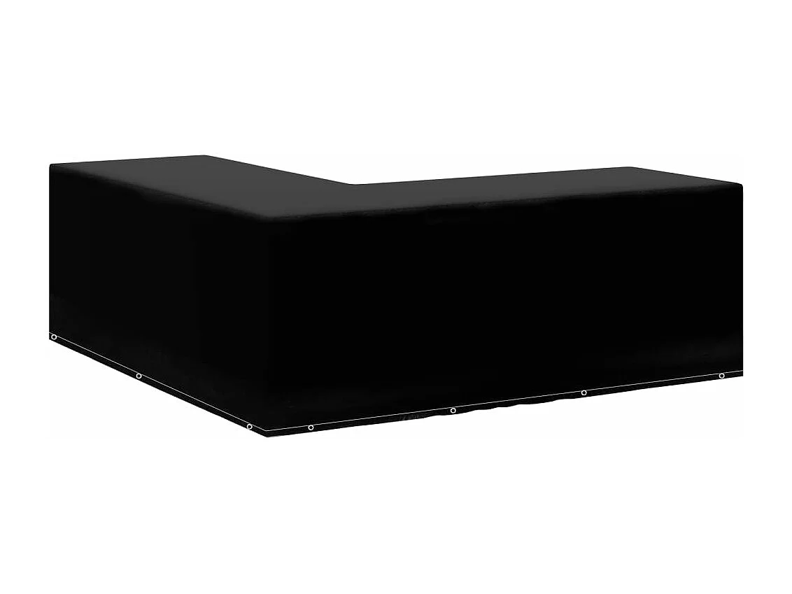Cubierta de muebles de jardín forma L 12 ojales 250x250x90 cm