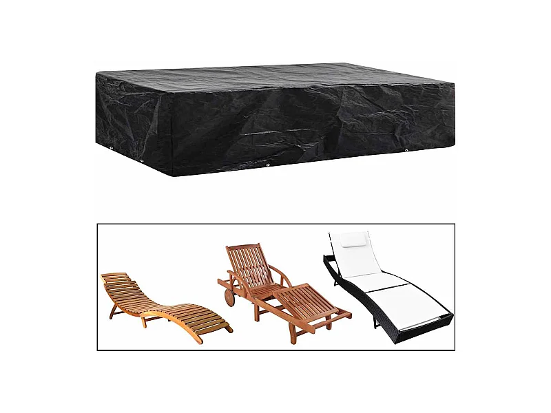 Gartenliege-Abdeckung 8 Ösen 218x77x55 cm
