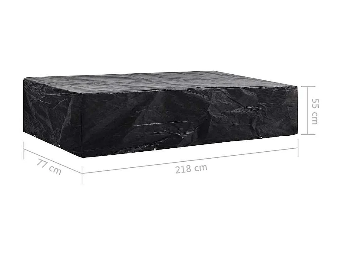 Housse de chaise de jardin 8 œillets 218 x 77 x 55 cm