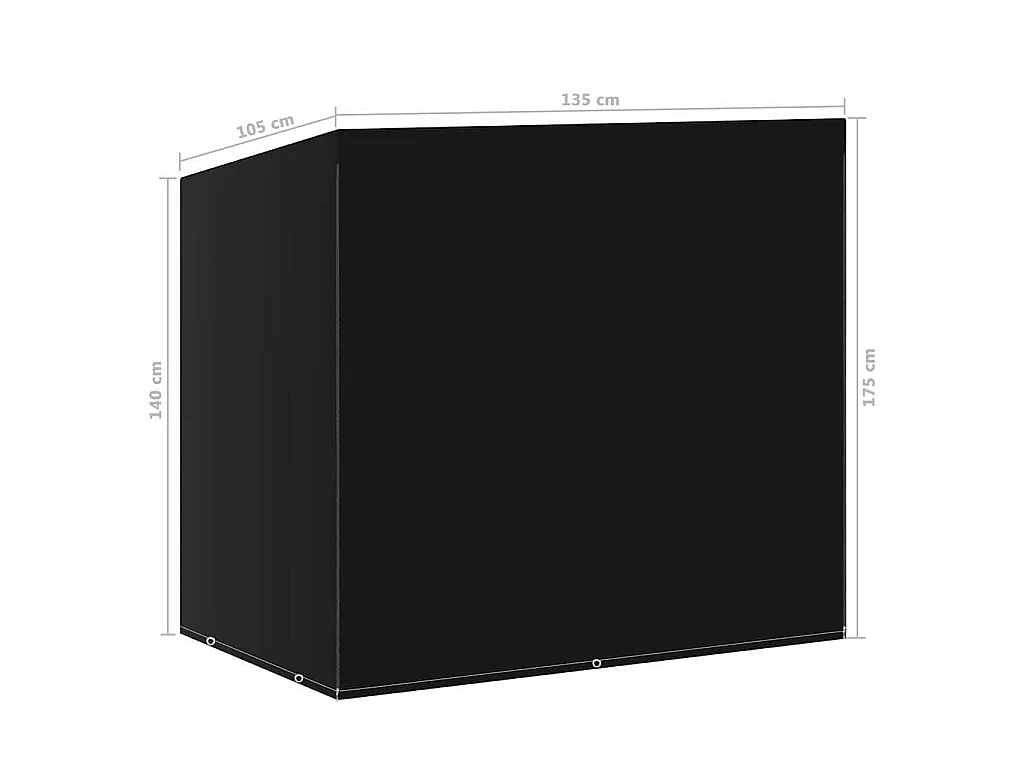 Capa para banco de baloiço 6 ilhós 135x105x175 cm