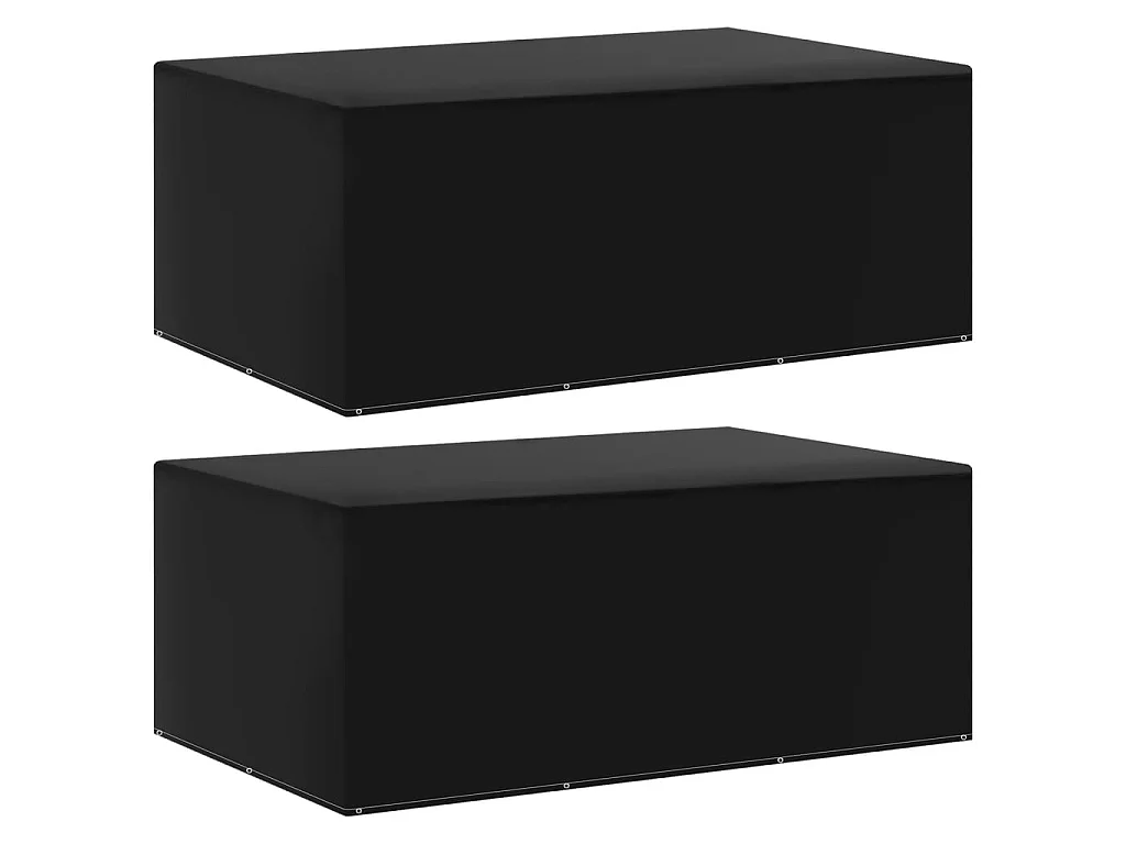 Housses de salon de jardin 2 pcs 7 œillets 225x143x90 cm