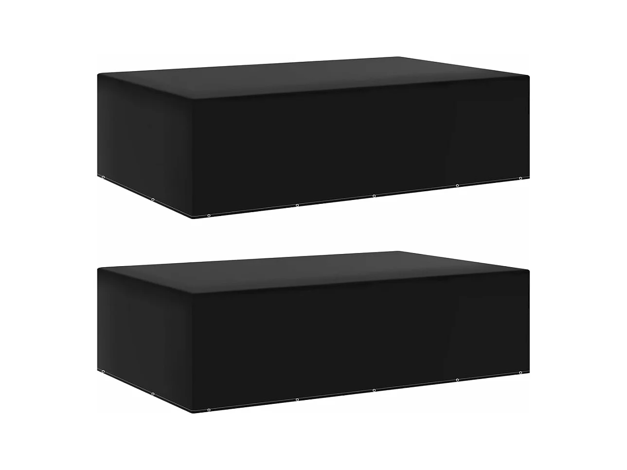 Housses de salon de jardin 2 pcs 12 œillets 325x205x90 cm