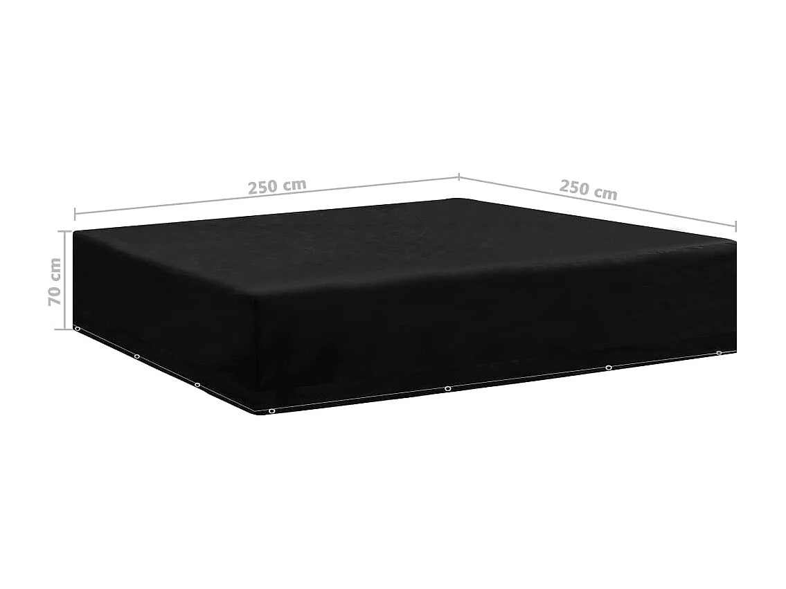 Tuinmeubelhoes met 12 oogjes 250x250x70 cm