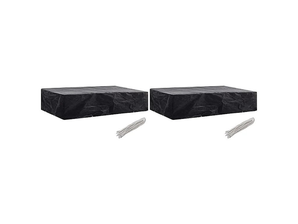 Ligbeddenhoes 2 st 8 oogjes 218x77x55 cm