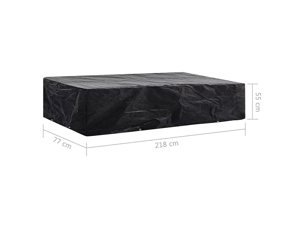 Ligbeddenhoes 2 st 8 oogjes 218x77x55 cm