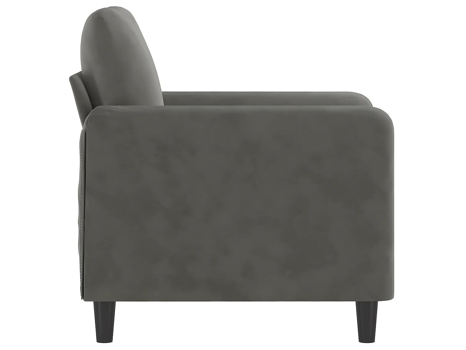 Fauteuil Gris foncé 60 cm Velours