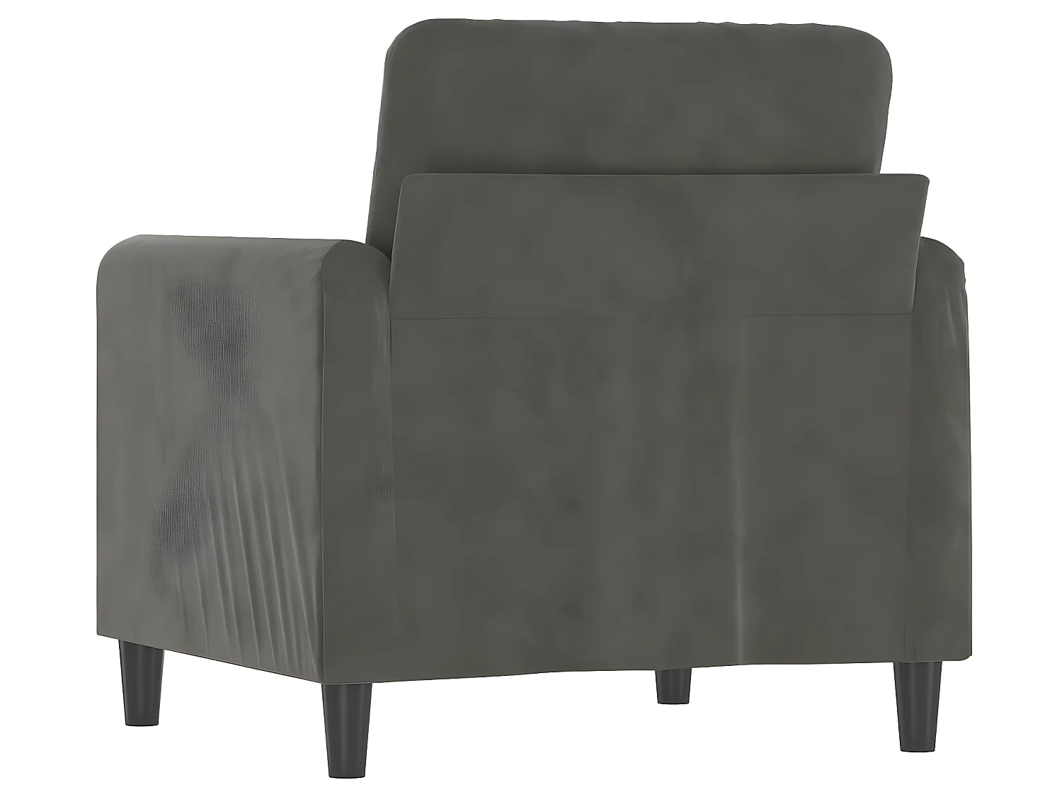 Fauteuil Gris foncé 60 cm Velours