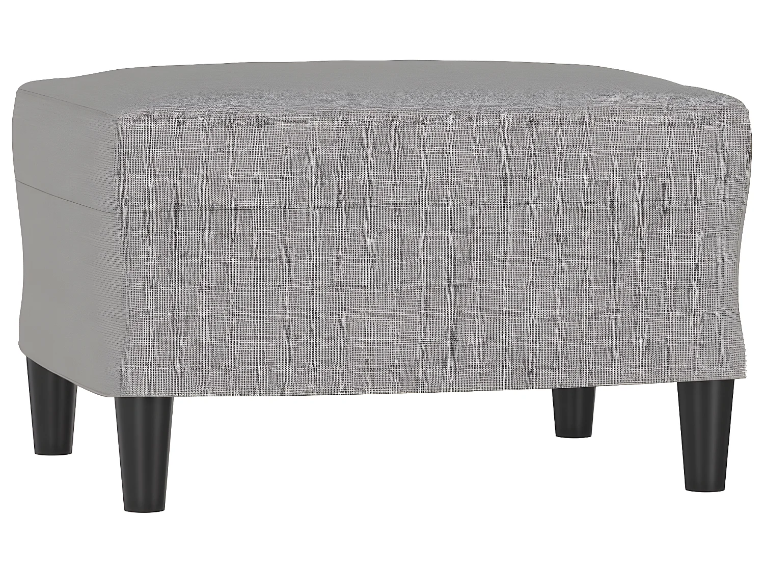 Fauteuil avec repose-pied Gris clair 60 cm Tissu